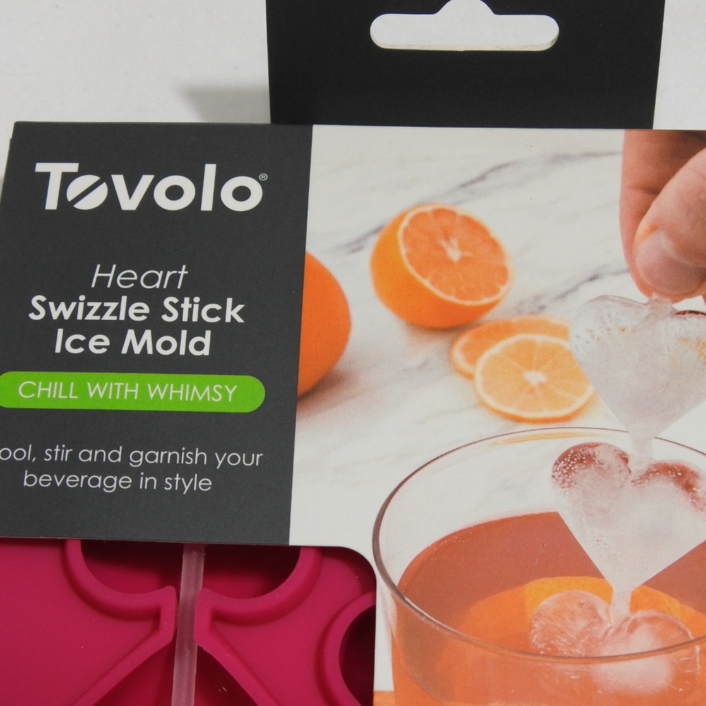 New Tovolo Heart Swizzle Stick Ice Mold - Picture 2 of 5